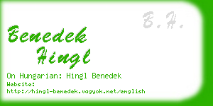 benedek hingl business card